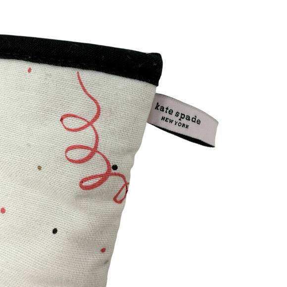 Kate Spade New York White Champagne Print Pot Holder And Oven Mitt 2 Pc Set - Picture 7 of 9